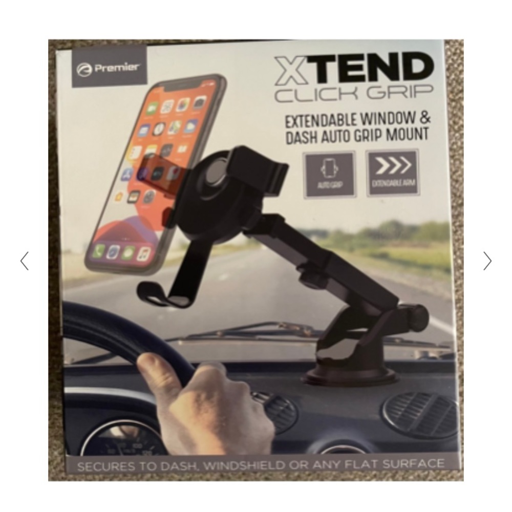 Extendable window & dash auto grip mount